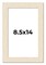 8.5x14 Wide Barnwood Picture Frame with UV-Resistant Acrylic & Acid Free Backing, Available in 6 Paint Finishes - Grey, Brown, White, and Black